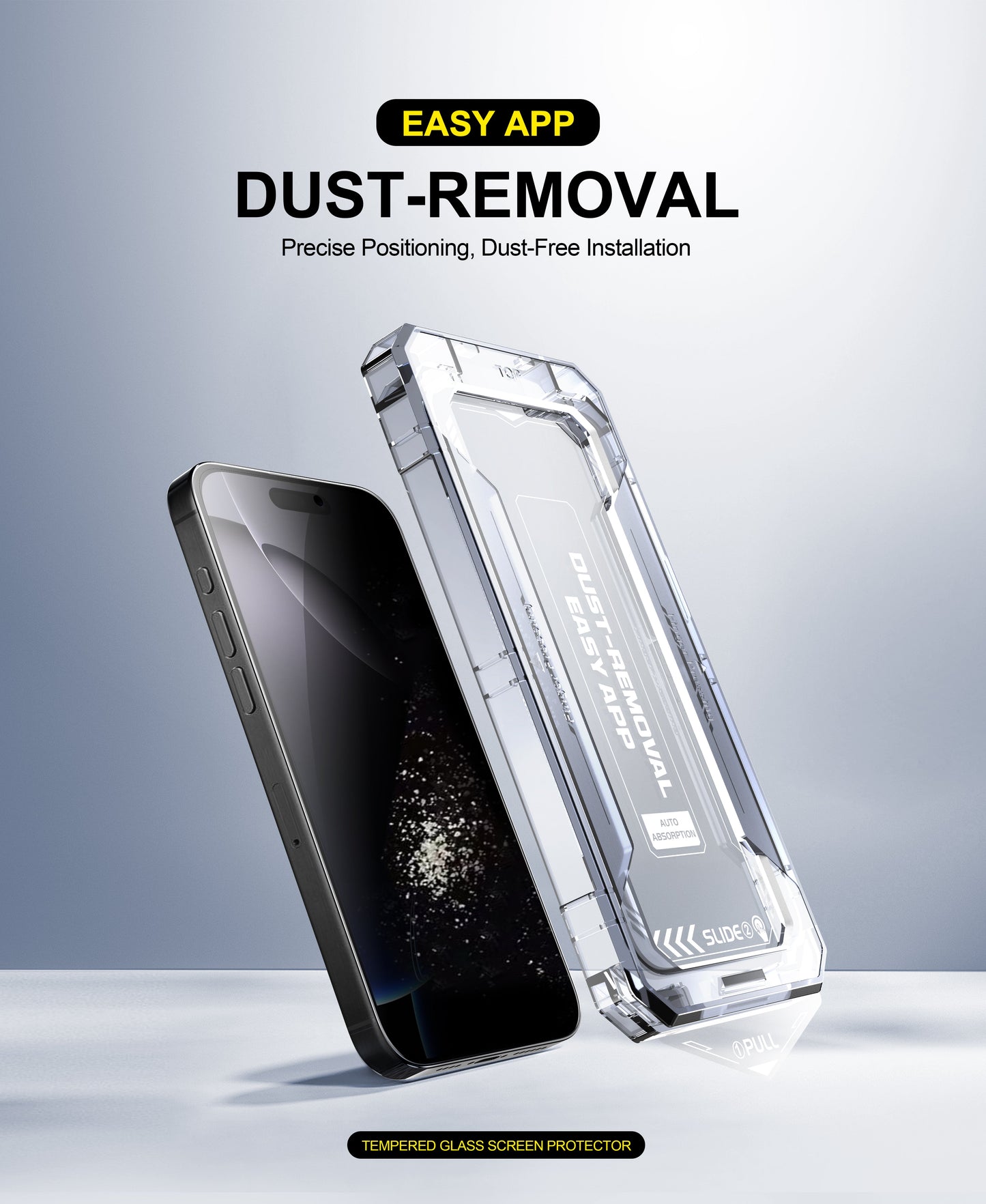 [GOLD] SmoothShield 2 Packs – Tempered Glass Screen Protector with Anti-Scratch Anti-Fingerprint Privacy & Auto Dust-Free Install