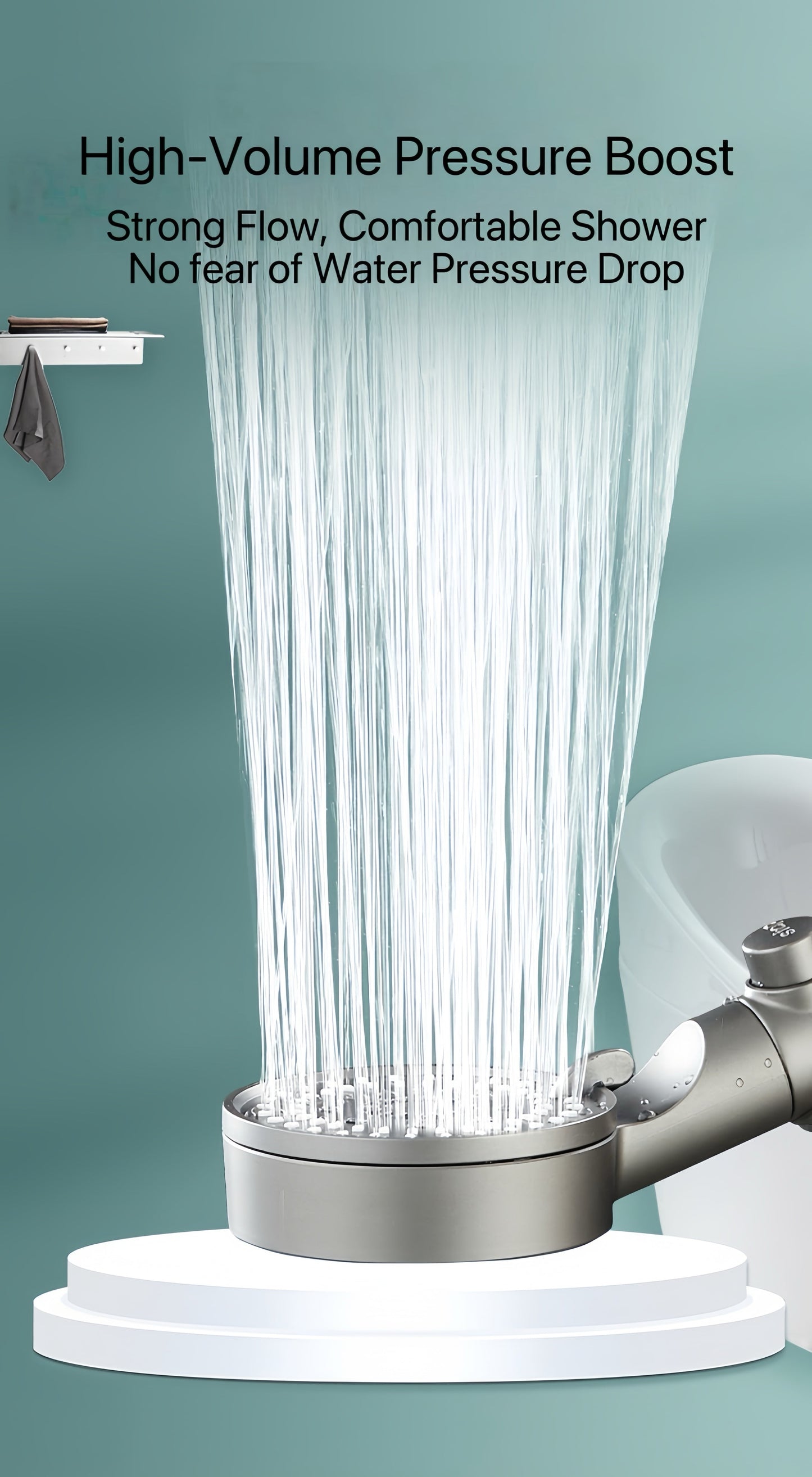 [GOLD] HydroBoost High Pressure 5-Mode Filtered Shower Head