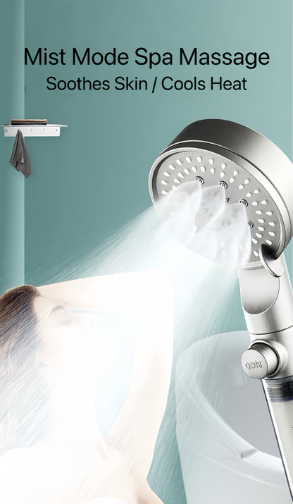 [GOLD] HydroBoost High Pressure 5-Mode Filtered Shower Head