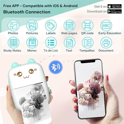 [GOLD] Mini Bluetooth Thermal Printer – Fun & Easy Wireless Printing